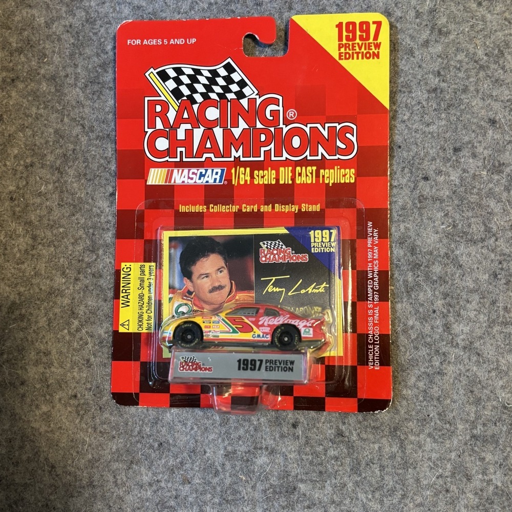 NASCAR Racing Champions Terry Labonte #5.   1/64 Scale Replica & Card 1997 NEW